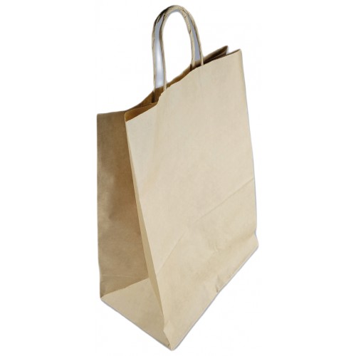 Пакет крафт круглые ручки 26*15*35
