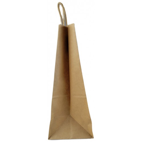 Пакет крафт круглые ручки 26*15*35